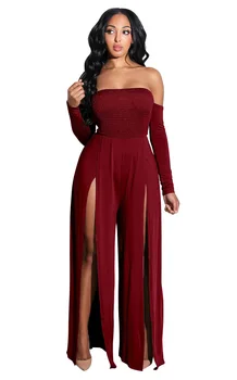 

Fall 2020 hot style solid strapless heavy process fashion women jumpsuits hot style WMZ2347