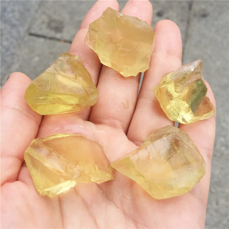 Proben Der Heilstein Natürliches Zitrin-Erz Brasilien Gelber Kristall
