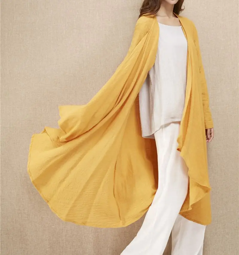 Kimonos 100 Cotton Multicolor Loose Long Kimono Cardigan Long Sleeve