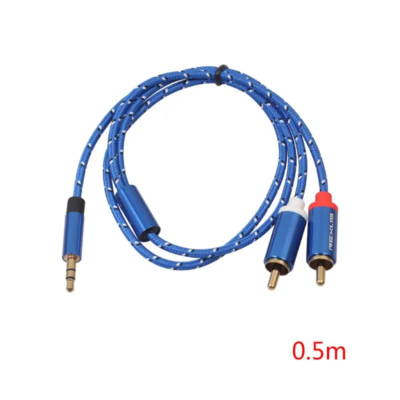 

3.5mm to 2RCA Audio Cable AUX RCA Jack DJ Amplifiers Subwoofer Home Theater Mixer DVD