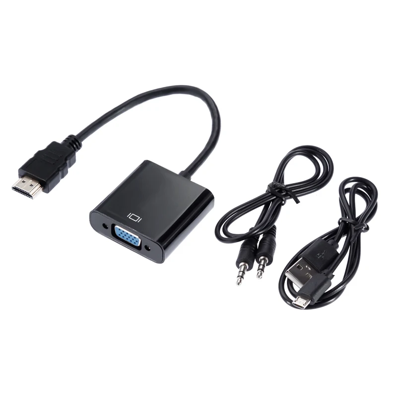 Rovtop HDMI в VGA адаптер мужской Famale конвертер 1080P цифро аналоговый видео аудио для ПК