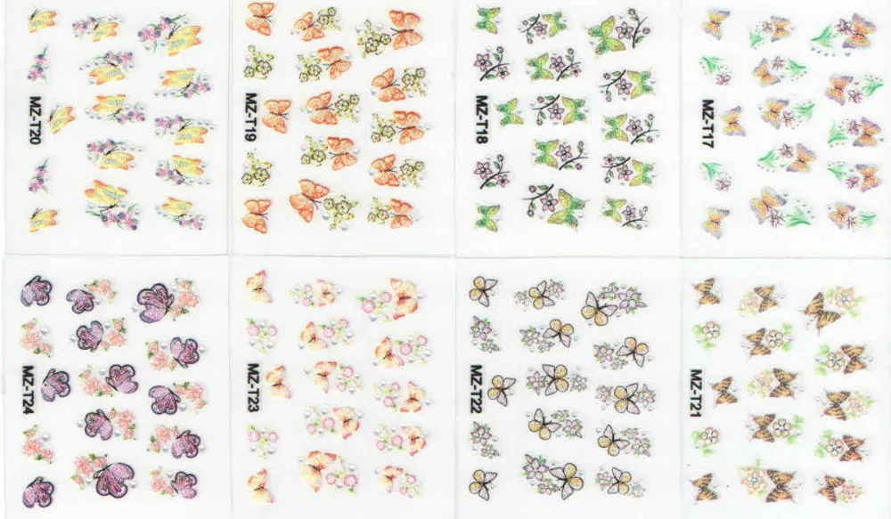 Наклейки для дизайна ногтей Joyeria Маникюр Французский дизайн украшения бабочки