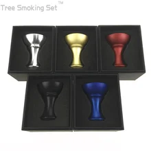 Насадки для кальяна, чаша для курения из алюминиевого сплава, чаша для кальяна, Горшочек для табака, подарочная упаковка из нержавеющей стали, силиконовая, антицарапина, металлическая головка