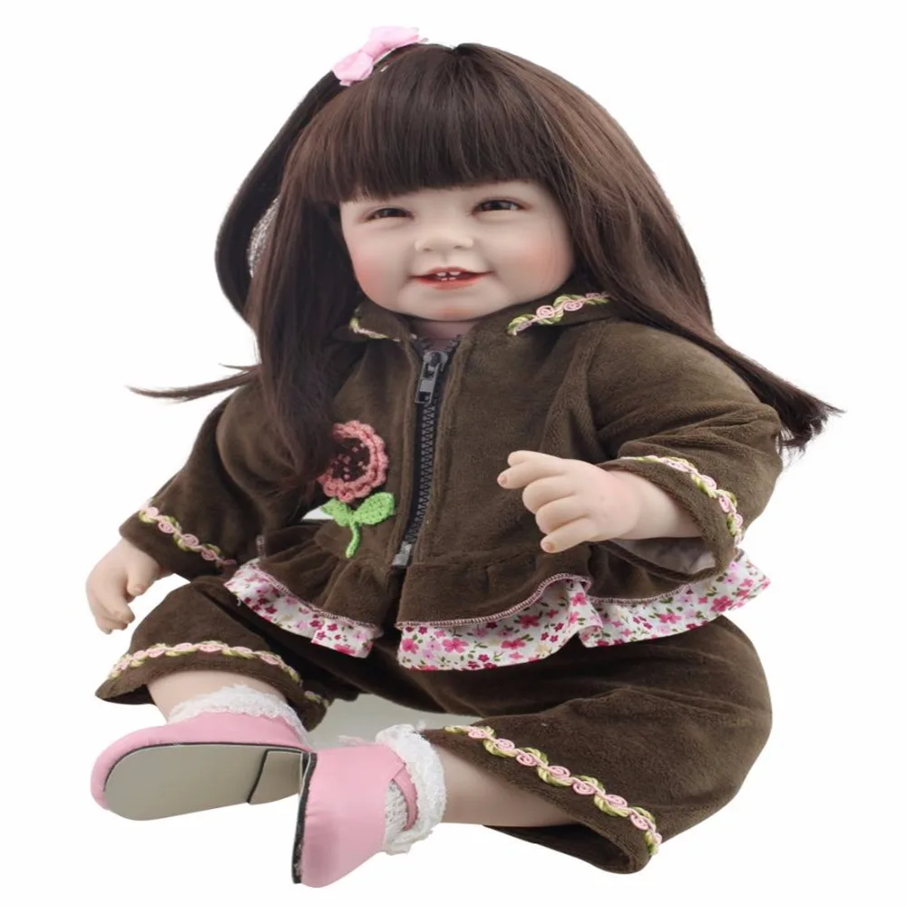 22 inch 55cm Silicone baby reborn dolls, lifelike doll reborn babies toys for girl princess gift brinquedos  Children's toys