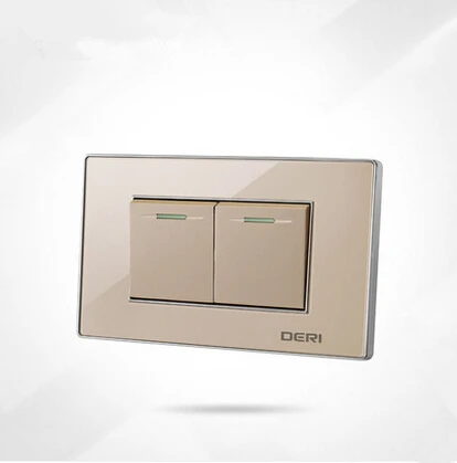 

crystal panel push button switch 2 gang 2 way wall switch power supply wall switch socket panel control switch 220v-250V