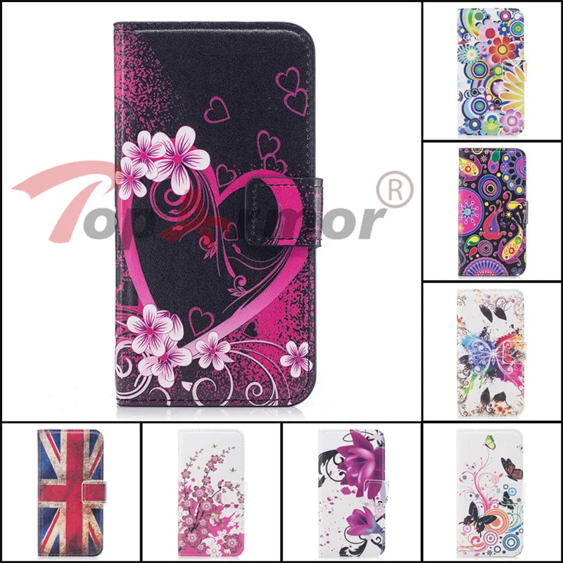 Чехол-Кошелек из искусственной кожи с рисунком для iPhone 4 4S 5C 5 5S SE 6 S 7 8 X