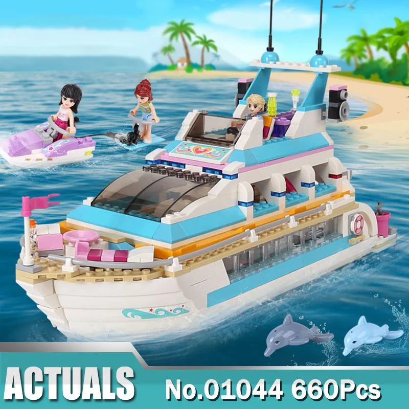 

Friend Girl Series Building Blocks Toys Dolphin Cruiser 01044 Brick Girls Toy Compatible with Lego 41015 Christmas gift