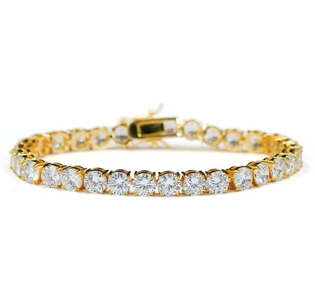 156 Round Diamond 4-5 Pointer Each Tennis Bracelet in 18 K White Gold 6.5  Carat at 1stDibs | 5 pointer tennis bracelet, 80 pointer diamond, 5 pointer  diamond