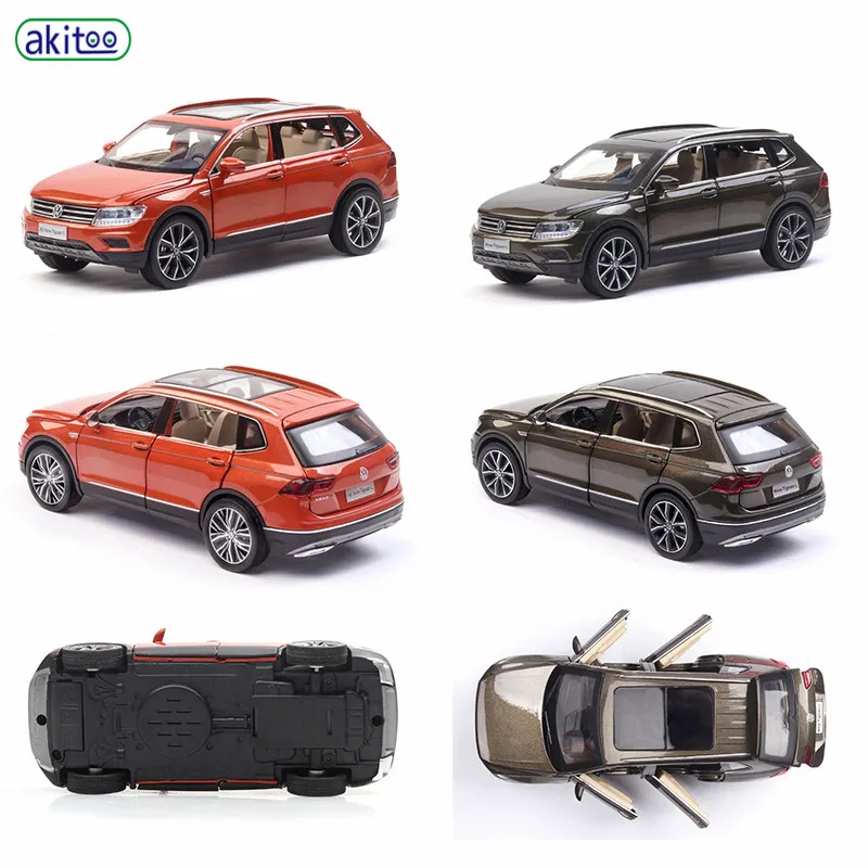 Модель автомобиля akitoo Tiguan L модель из сплава внедорожник автомобиль со звуком и