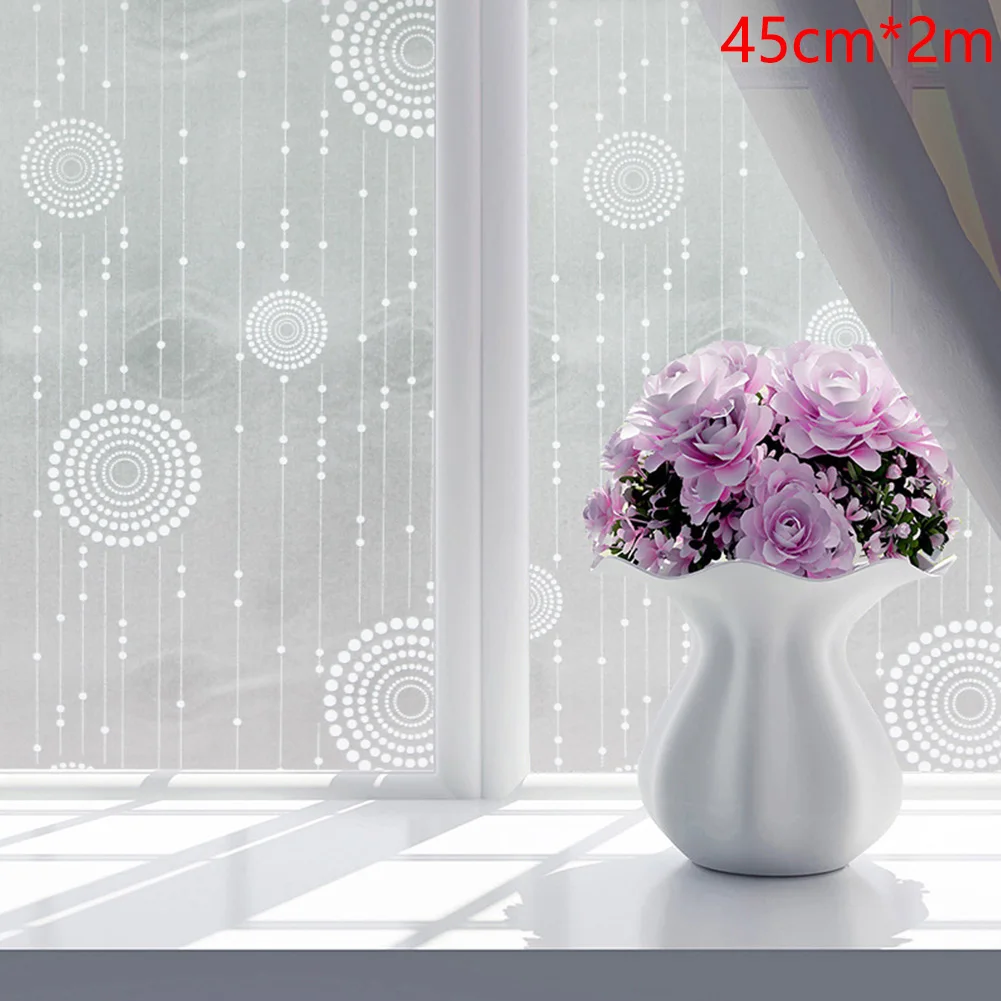 

Glass Sticker Decorative Office Waterproof Removable Simple Privacy Kitchen Home Cling Self Adhesive Window Film Frosted