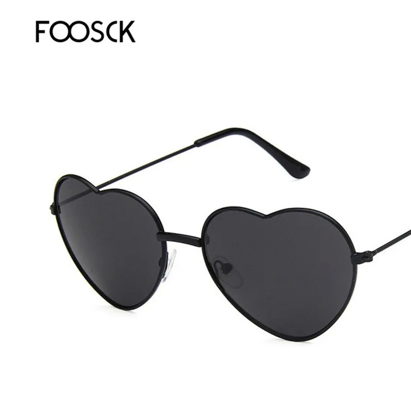 FOOSCK брендовые дизайнерские винтажные Модные солнцезащитные очки с сердечком женские милые сексуальные ретро очки кошачий глаз винтажные очки