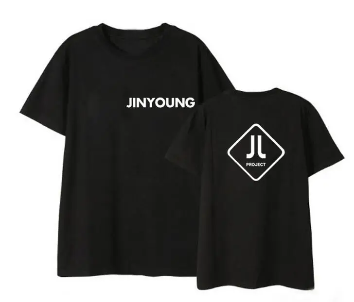 

Summer got7 jb jr jj project name printing o neck t shirt unisex loose short sleeve t-shirt for kpop fans supportive top tees