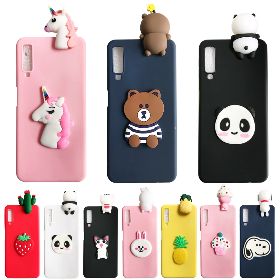 

3D Unicorn Panda case For Samsung Galaxy A6 A7 A8 A9 2018 J4 J6 S8 S9 S10E S10 Plus J8 A5 J3 J5 2017 Note 9 Soft Silicone cover