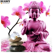 Полный квадратный и Круглый Алмаз 5D DIY Алмазная картина фото на заказ "Религия Будда" 3D вышивка крестиком Мозаика Декор