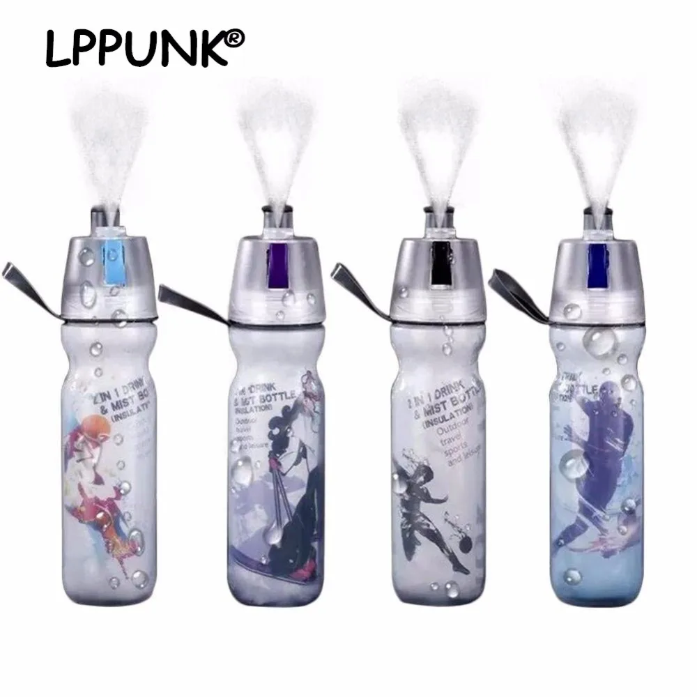BPA Free 12 styles Water Bottles Insulated Mist Spray Water Bottle