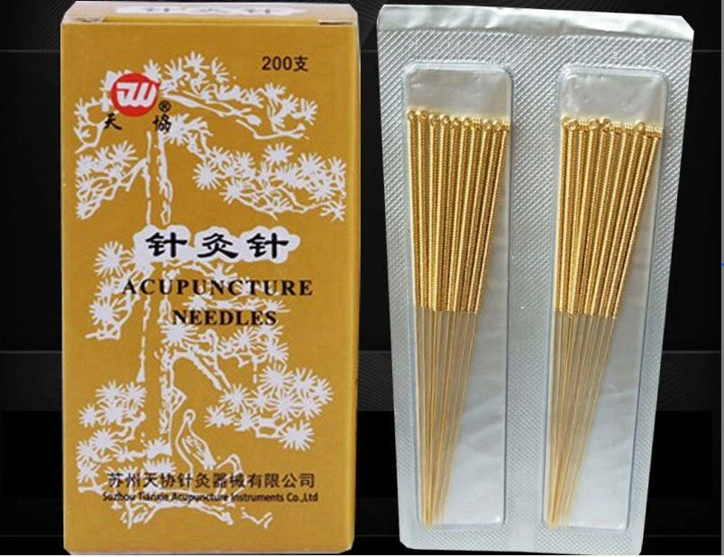 Full Goldplated Acupuncture Needles Chinese Medicine Gold Needle