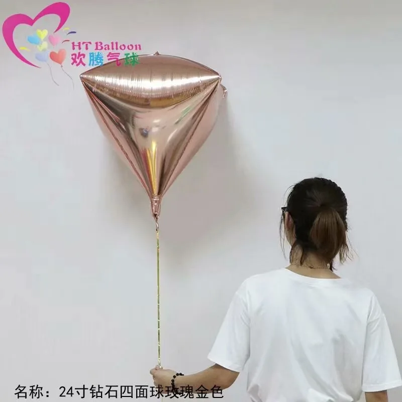 Армейский зеленый 20pcs 4D diamond round Cube Shaped Helium Ball Solid Aluminum Foil Balloons Party Wedding Birthday Party New Year Decoration - Цвет: Армейский зеленый