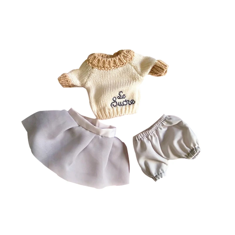 45 см/60 см Одежда для кукол Кролик Кот медведь плюшевые игрушки платье юбка вязаная кукла аксессуары для bjd 1/4 одежда для детских кукол - Цвет: h