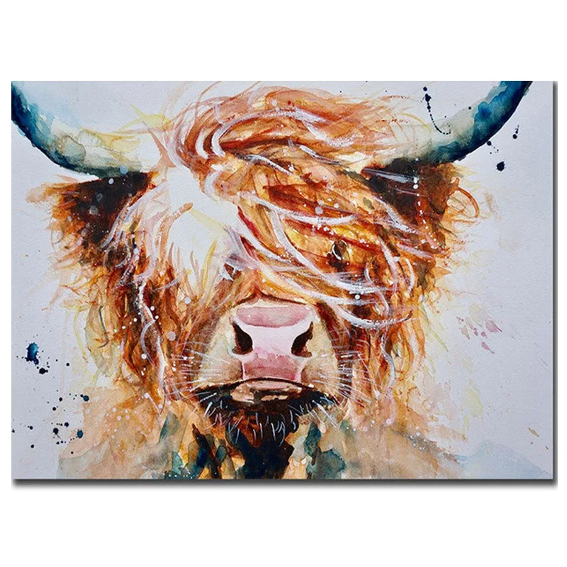 

Full Square Diamond Painting Highland Cow 5d DIY Handmade Mosaic Diamond Embroidery animal Decor Home Picture Of Rhinestone art
