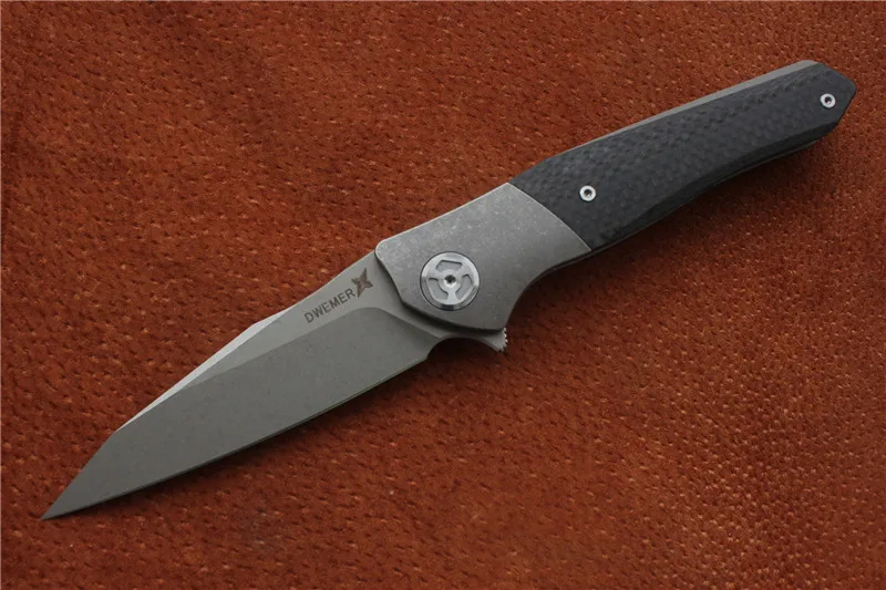 Высокое качество, Maxace Dwemer Assassin складной нож, углеродное волокно(Stonewash), лезвие: M390, Спорт на открытом воздухе Кемпинг Охота Ручной инструмент - Цвет: Gray 2