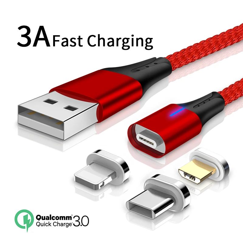 

SUNPHG Magnetic Cable Type c 3A usb typec Fast Charging QC 3.0 For Huawei Nova 2 3 4 Mate 10 Pro Honor 9 Typc Phone Converter