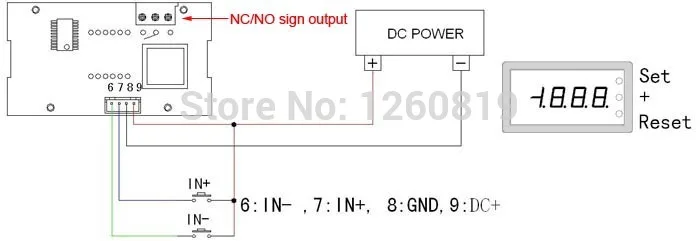 DC 12 V 4 цифры Красный светодиодный счетчик Панель метр вниз с релейным выходом 9999 до 0000