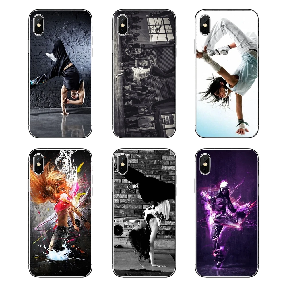 

For Xiaomi Mi A1 A2 5X 6X 8 lite SE Pro Max Mix 2 2S 3 Mi5 Mi5S Breaking hip hop Dancing Break dance Transparent Soft Shell Case