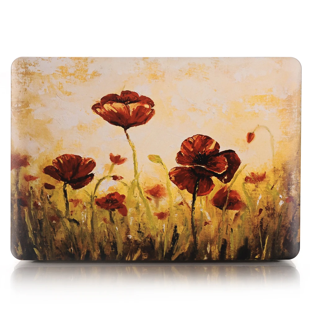 

1PC Red Flowers Sketch Laptop Body Shell Protective Hard Case for Apple Macbook Air 11" 13" / Pro 13" 15" /Pro Retina 12" 13" 15