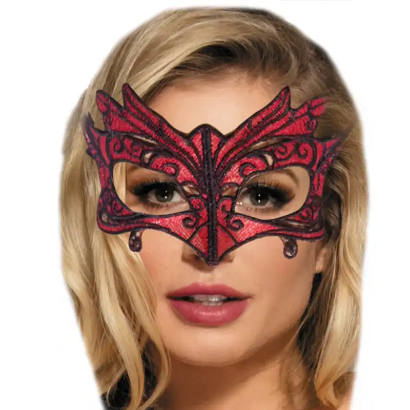 Charming Red Sexy Women Lace Eye Mask Hollow Out Party Mask ...