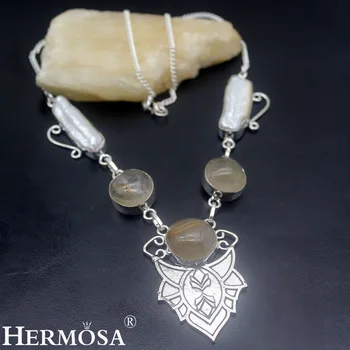 

Hermosa Jewelry Unique Fashion 925 Sterling Silver Women Necklace 19 inches HM918