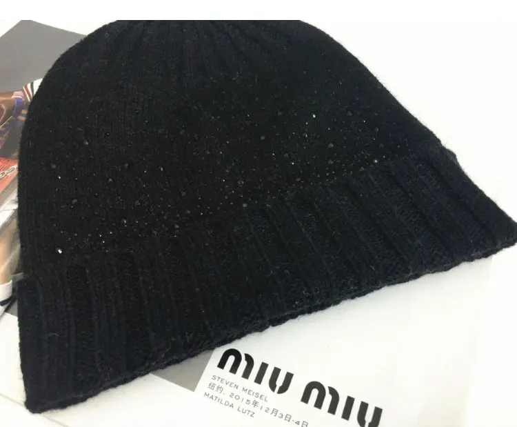  hat scarf set  Scarf, Hat & Glove Sets knitted  winter hat and scarf woman with diamond  (18)