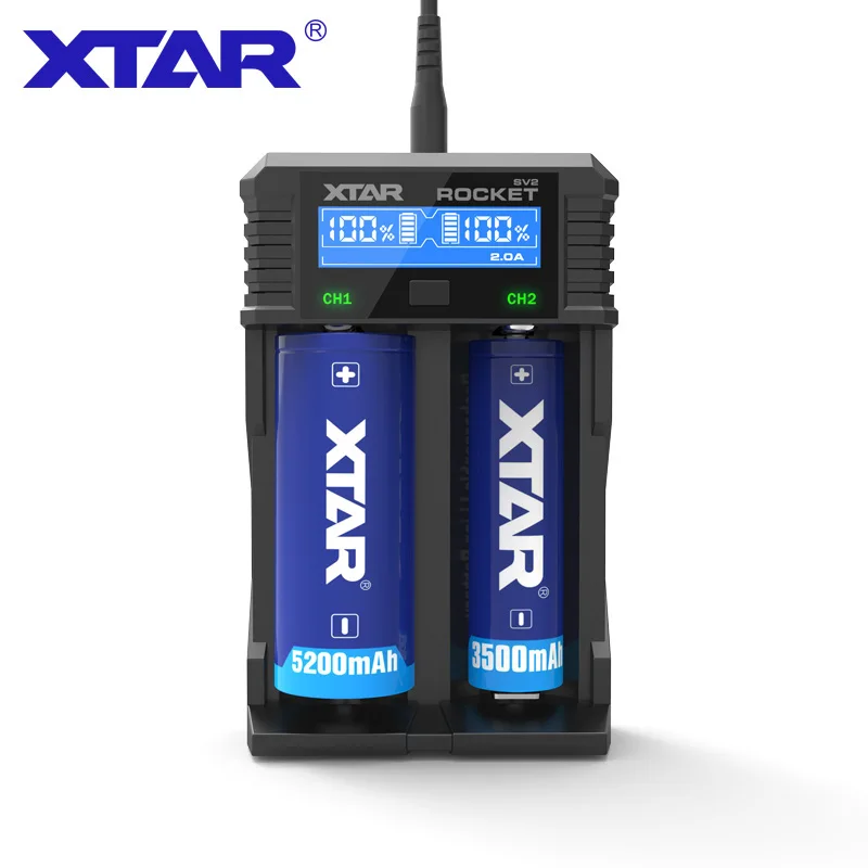 1 шт. Xtar перезаряжаемый 26650 5200 мАч 3,7 в защищенный Аккумулятор для фонарей, совместимый с MC1 MC2 PB2 VC2 VC4 SV2 зарядное устройство