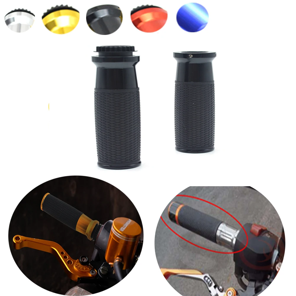 for Universal 22mm 7 8 motorbike scooter CNC handlebar Motorcycle Rubber Handle Bar Hand Grips For