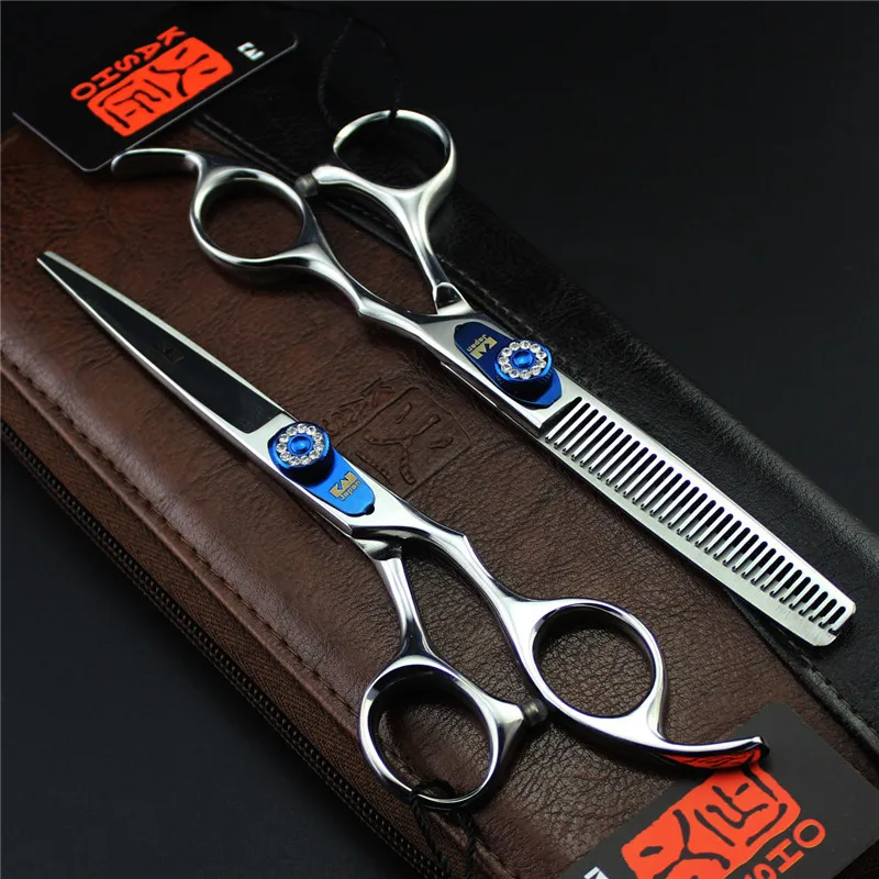 

kasho 6 inch Professional Cutting/Thinning Scissors Kits Hairdressing Barber Regular Person's Right Hand for Barber and Stylist