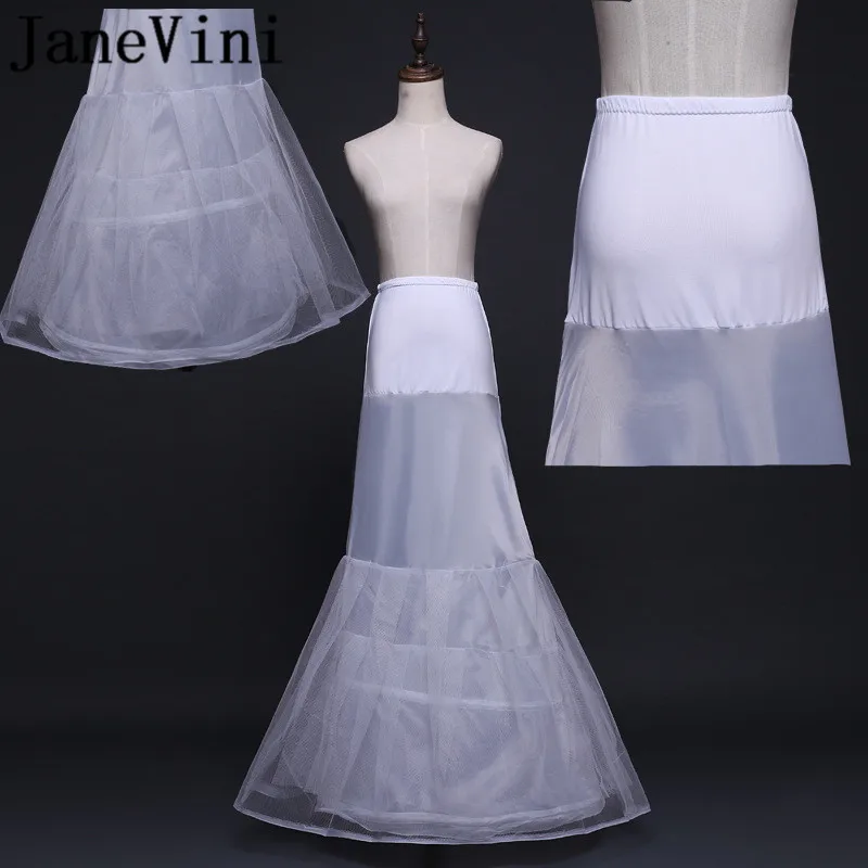 

JaneVini New Style Mermaid Wedding Dress Petticoats Underskirts Tul Blanco Bridal Long Petticoat Wedding Petty Coat Jupon Mariee