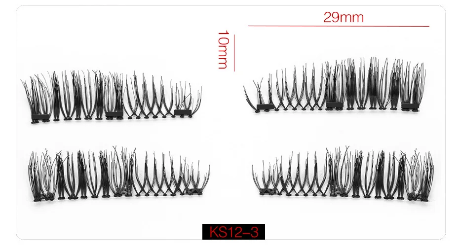 Genailish, 6D магнитные Накладные ресницы 3 магнитные ресницы накладные ресницы Natutal ненатуральные искусственные Длинные Накладные ресницы макияж ресниц инструменты KS02-3