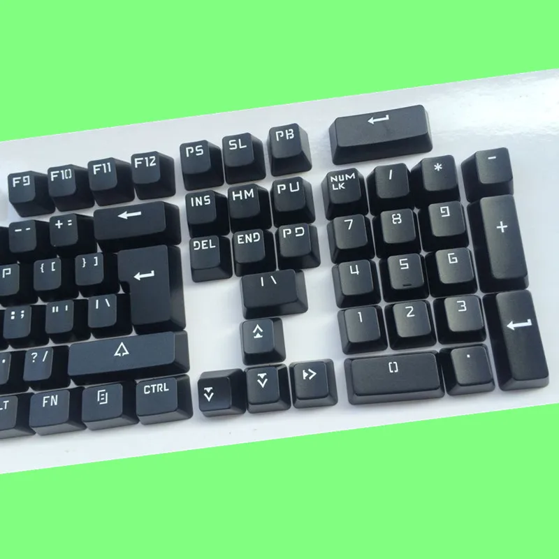 Механические колпачки для клавиатуры 104 клавиш Cherry MX черные/белые чистки без