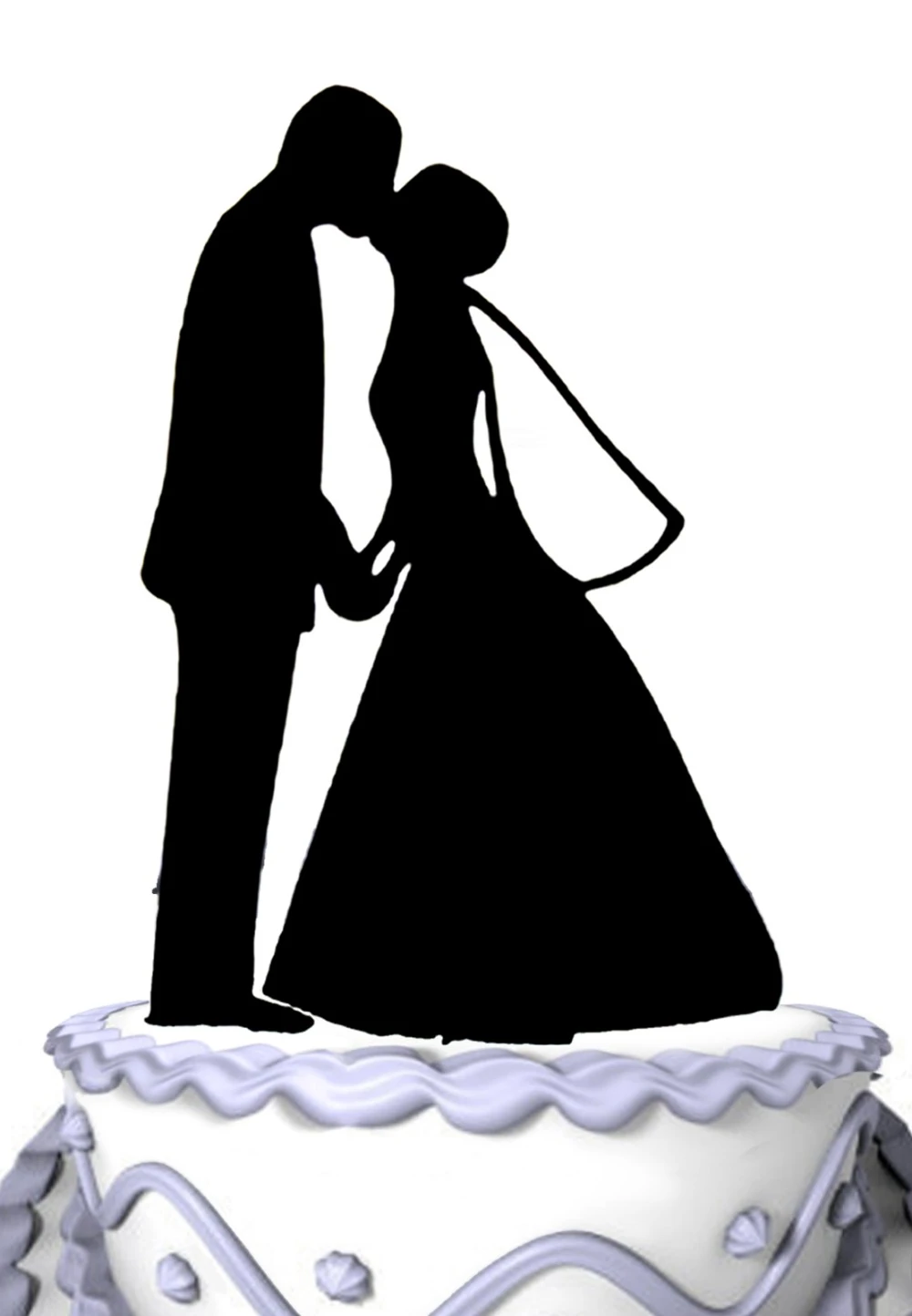 ウェディングケーキトッパー ロマンチックな花嫁と新郎キス結婚式シルエットケーキトッパー カップルの結婚記念ケーキトッパー Cake Money Cake Toppers Wedding Cakescake Edit Aliexpress