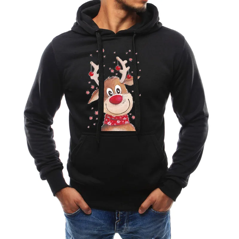 

2019 New Men's Sweaters Sleek Minimalist Design Personalized Print Spring and Autumn Winter Long-sleeved Hooded Men's Sweater