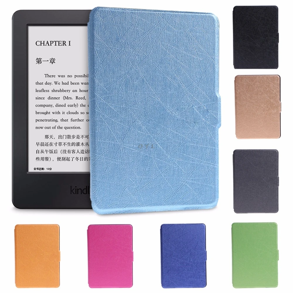 

Ultra Slim Faux Leather Folio Flip Case Protective Shell Skin Cover For Amazon Kindle Paperwhite 1/2/3 6 Inch