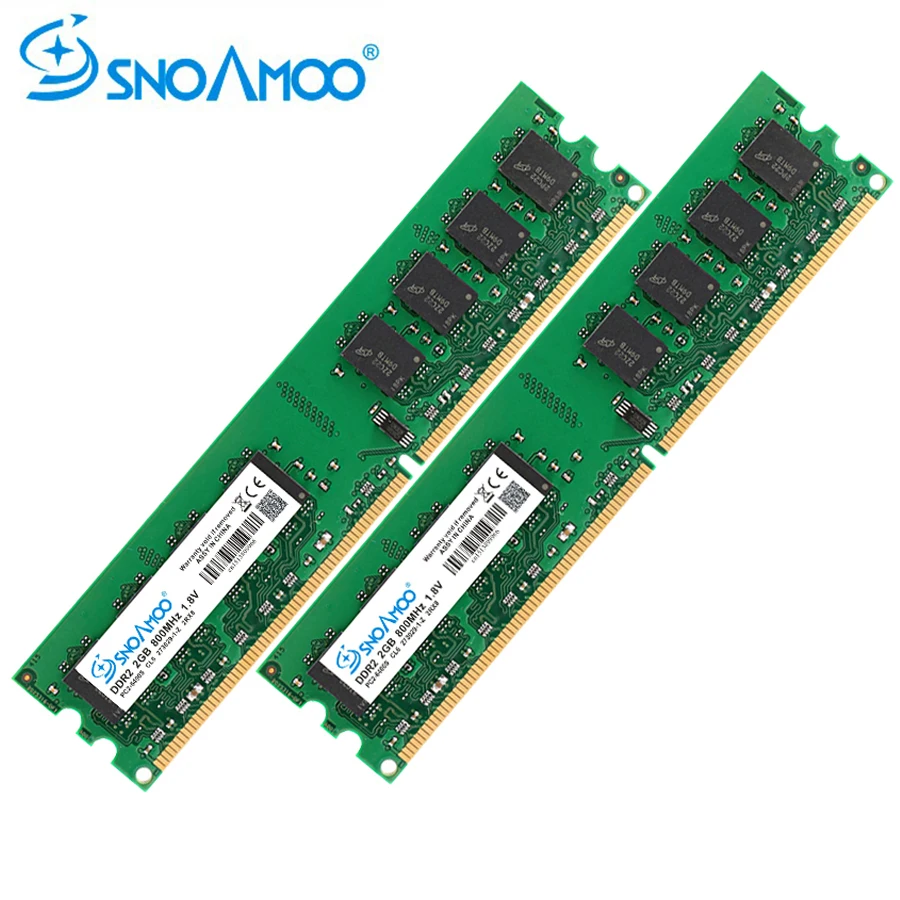 SNOAMOO Настольный ПК RAMs DDR2 1 ГБ ОЗУ 800 МГц PC2-6400S 240-Pin 1,8 в 667 МГц 2 Гб памяти DIMM для I совместимого компьютера гарантия памяти