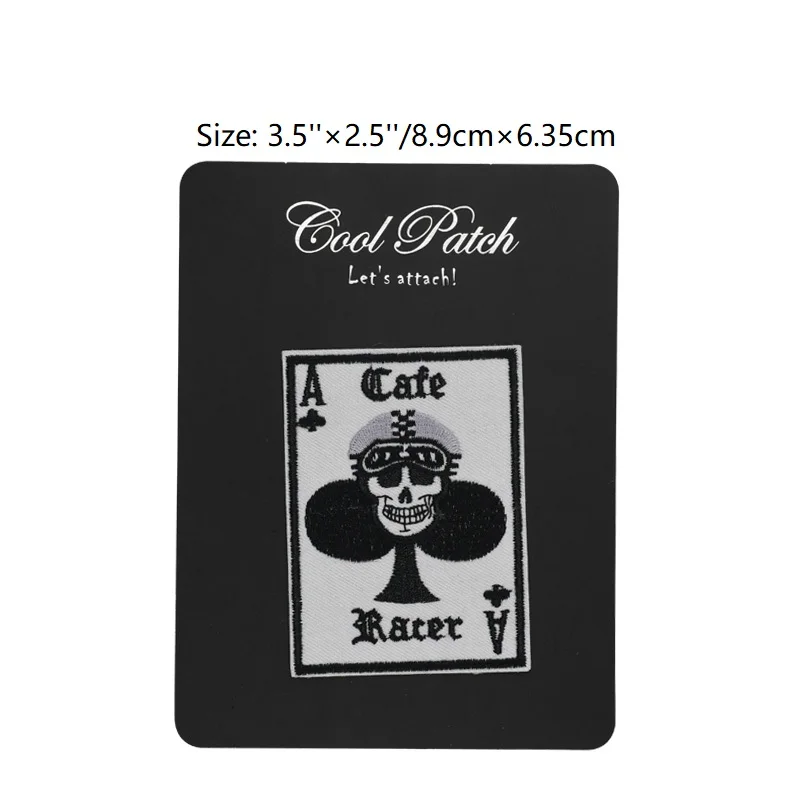 

CAFE RACER 59 ACE CARD ROCKERS CLUB TRIUMPH BIKER PATCH Iron Sew On Embroidered Motorcycle Fashion Clothing Badge Applique