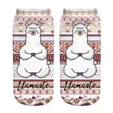 Женские носки из альпаки с 3D цифровой печатью, невидимые носки для взрослых, волшебные носки, носки до лодыжки, носки с 3D принтом, художественные носки для женщин 7,3