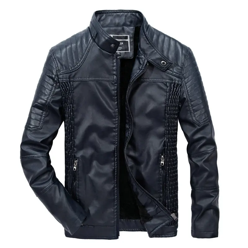 Новейшая мужская кожаная куртка, зимняя модная повседневная байкерская куртка из искусственной кожи, кожаная куртка для пилота, верхняя одежда, Прямая поставка ABZ190