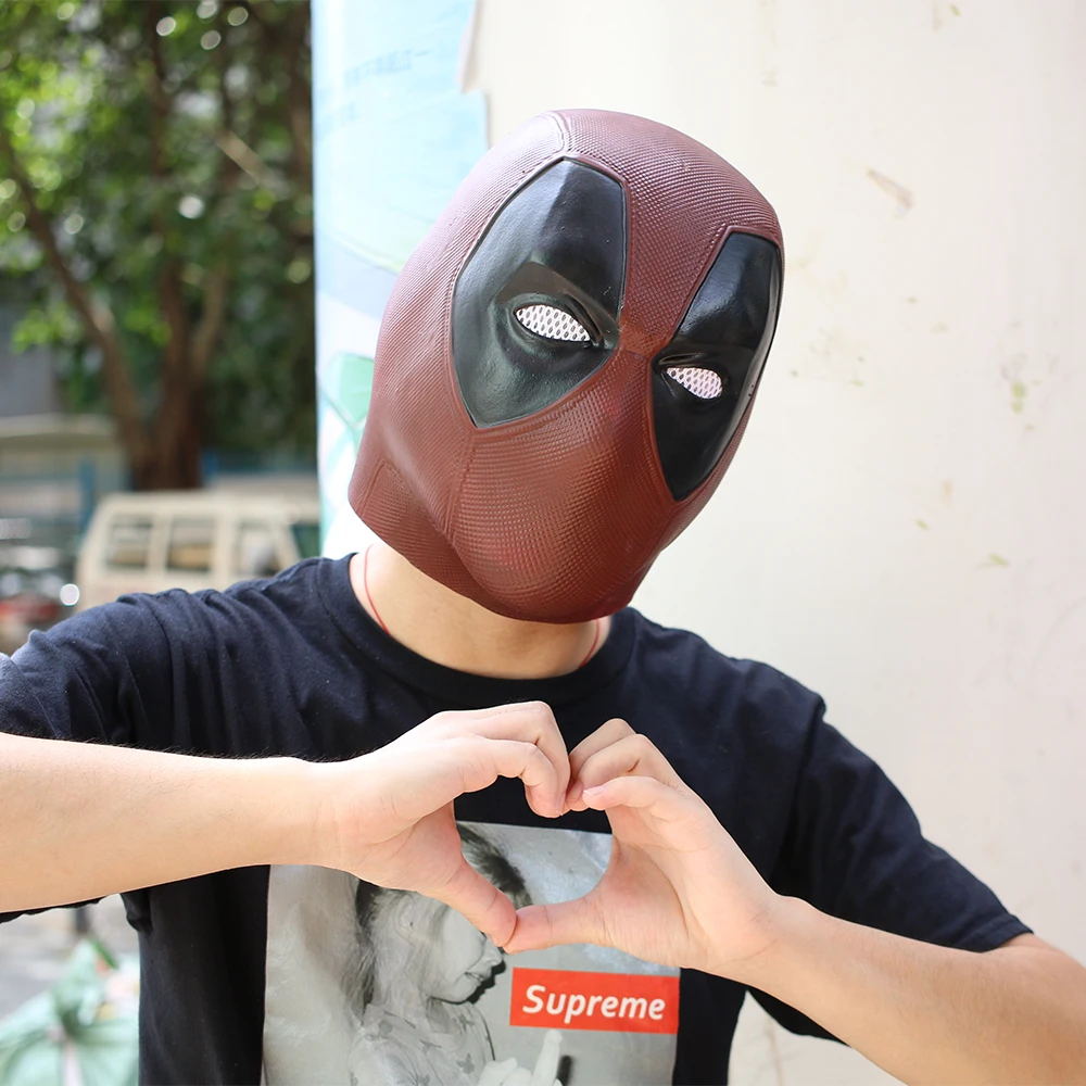 Deadpool 2 Marvel Deadpool Masks Halloween Cosplay Costume Props Superhero Movie Latex Mask Collectible Toys Full Face Mask (13)