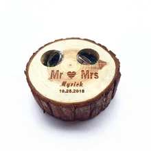 Кольцо шкатулка кольцо Подушка, пользовательские деревенские кольца коробка деревянная коробочка для обручальных колец персонализированный подарок на девичник Weddong Декор