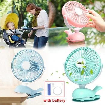 

360 Degree Adjustable Stroller Fans Baby Prams Pushchair USB Battery Clip Mini Fan WheelChair Clip-on Fan Stroller Accessories