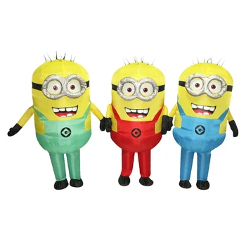 

New Minion Inflatable Costume With One Eye or double eyes Halloween Cosplay Party Costume Adult Minion Mascot Costume Purim