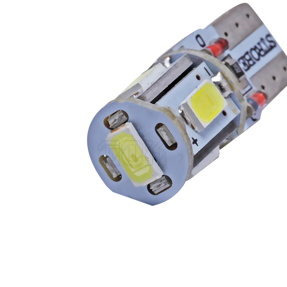 2 шт./лот T10 светодиодная стробоскопическая вспышка W5W t10 5smd led 5630 5730 5 светодиодов