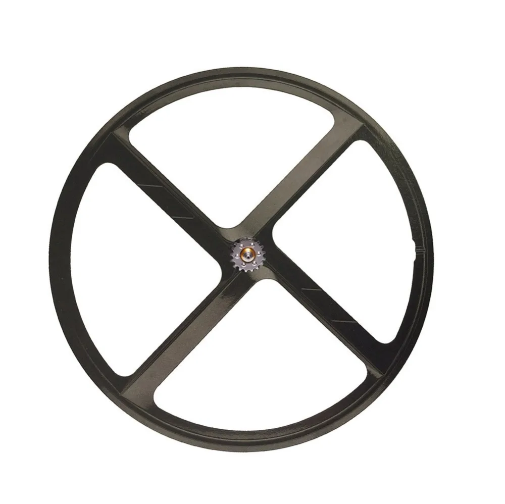 Flash Deal 700C wheel Magnesium Alloy road bike  4 spokes fixie Bicycle Mag TRI front rear wheel Mag Alloy Fixed gear bike wheels Rims 1